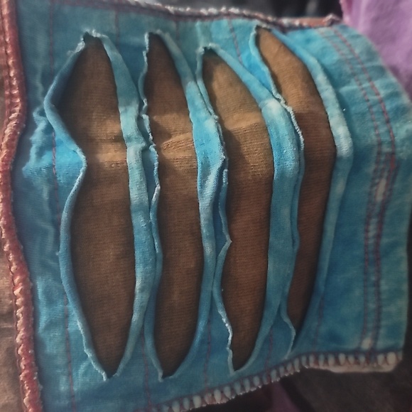 Rising International boho hippie patchwork peace hooded sweatshirt jacket hoodie - Picture 8 of 8